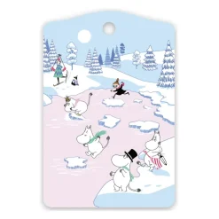 Skärbrädor-Opto Design Mumin skärbräda vinter 2022 20x30 cm, Blå-vit-rosa