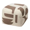 Sittpuffar-Broste Copenhagen Mundo puff 38 cm, Kangaroo brown-off white