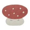 Mushroom quiltad filt, Offwhite-red^OYOY Outlet