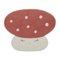 Mushroom quiltad filt, Offwhite-red^OYOY Outlet