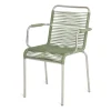 Mya karmstol aluminium, Sage green^Fiam Hot