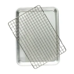Övriga Köksredskap-Nordic Ware Naturals quarter sheet ugnsplåt med galler, Silver