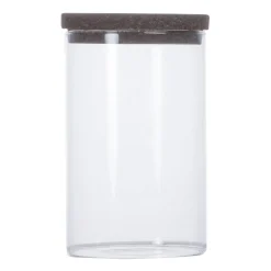 Nature förvaringsburk med korklock, Klar-mörkbrun^Sagaform Clearance