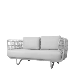Balkongmöbler·Balkongsoffor|Balkongsoffor-Cane-line Nest soffa 2-sits, White, Natté white