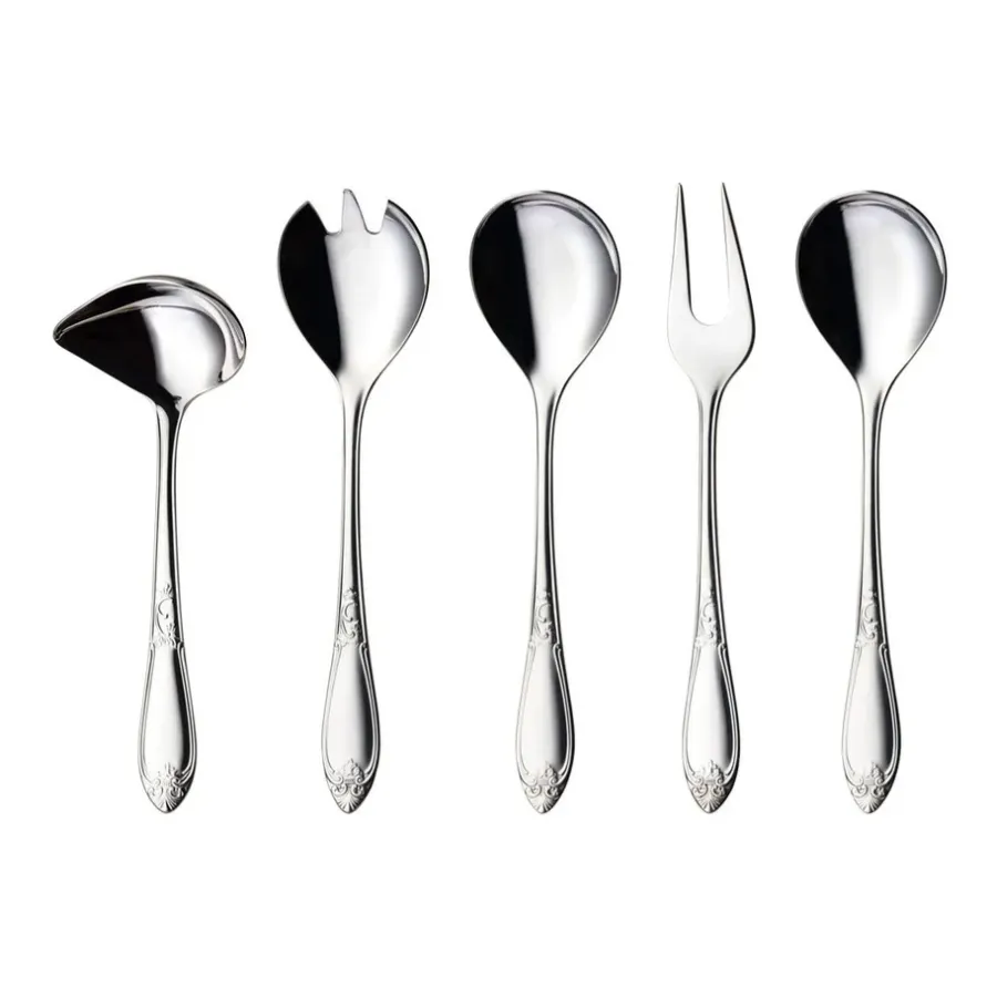 Bestickset-Hardanger Bestikk Nina serveringsset 5 delar, Rostfritt stål