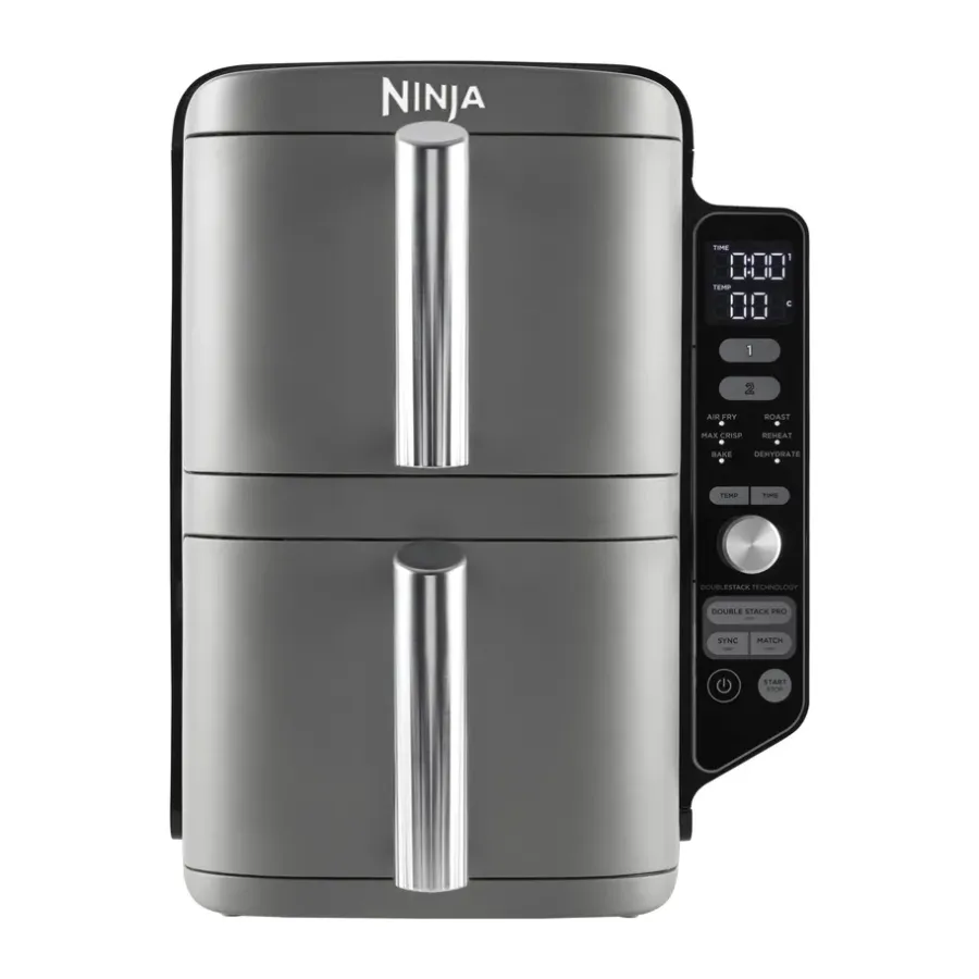 Airfryers-Ninja Air Fryer SL400EU double stack XL 2 lådor 9,5 L, Svart