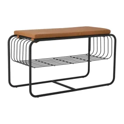 Nod bänk/skohylla 80x36x42 cm, Black^Scandi Living Outlet