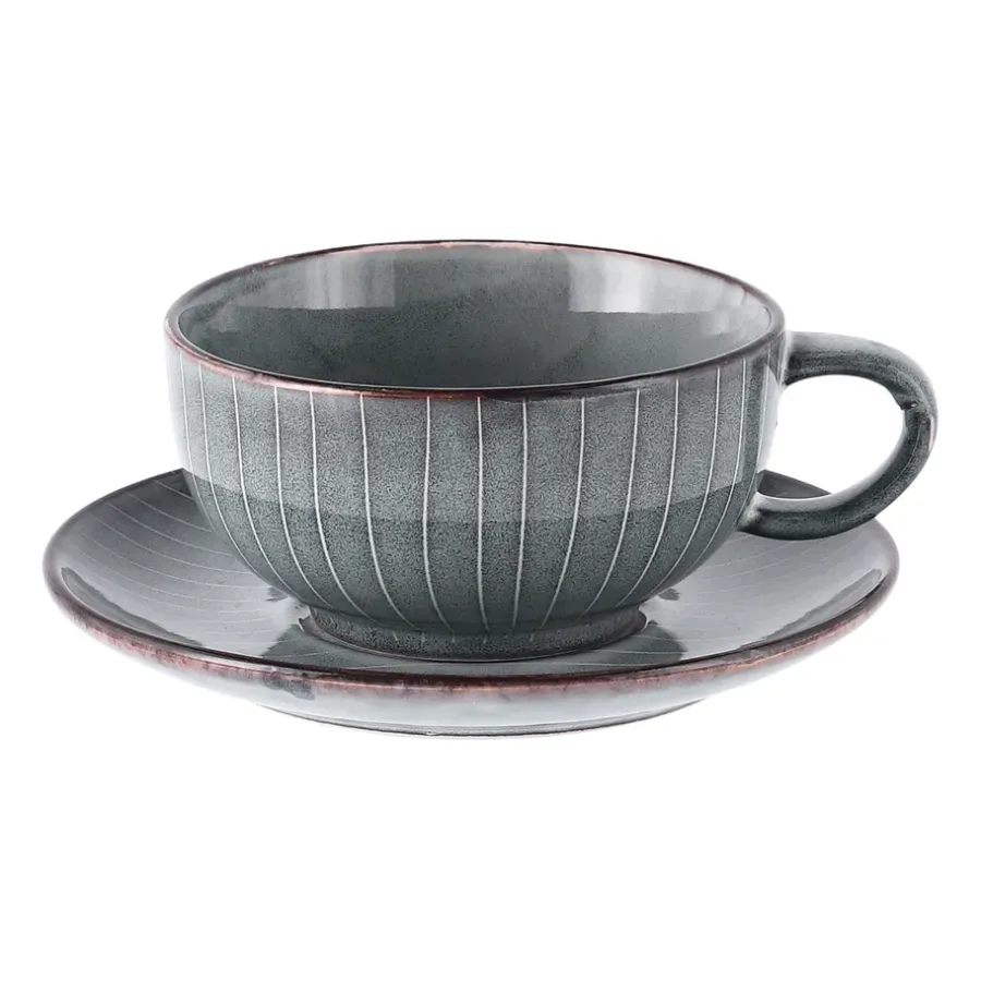 Nordic Sea tekopp med fat, 5,8 cm^Broste Copenhagen Hot