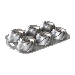 Kakformar & Pepparkaksformar-Nordic Ware Heritage bundtlette bakform, Silver
