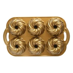 Kakformar & Pepparkaksformar-Nordic Ware swirl bundtlette bakform, 1,2 L