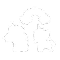 Kakformar & Pepparkaksformar-Nordwik pepparkaksform enhörning 3 delar, Rostfritt stål