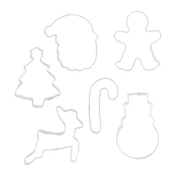Kakformar & Pepparkaksformar-Nordwik pepparkaksform jul 6 delar, Rostfritt stål