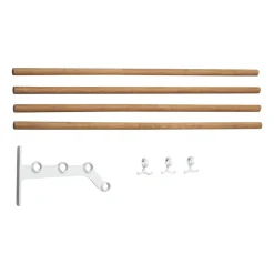 Hatthyllor|Hatthyllor-Essem Design Nostalgi 291 påbyggnad hatthylla 100 cm, Bambu-vit