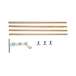 Nostalgi 291 påbyggnad hatthylla, ek, aluminiumstativ^Essem Design Online