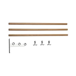 Hatthyllor|Hatthyllor-Essem Design Nostalgi påbyggnad sko- eller hatthylla, ek, aluminiumstativ