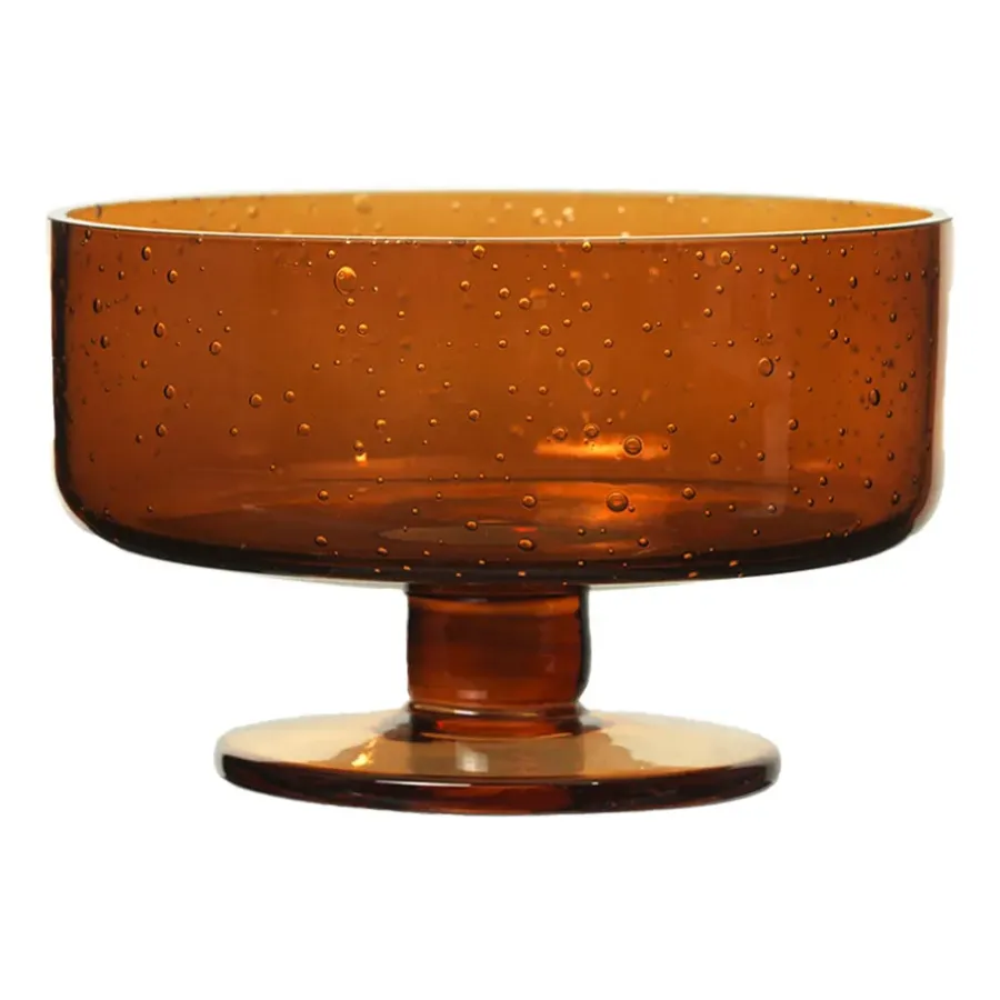 Dessertskålar-Ferm Living Oli dessertglas 24 cl, Amber