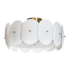 Plafonder-By Rydéns Omlott plafond Ø53 cm, Mässing-vit