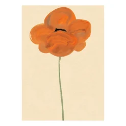 Posters-Paper Collective Orange Vallmo poster, 30x40 cm