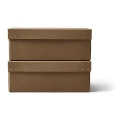 Boxar & Askar-Form & Refine Ordinary förvaringsbox 2-pack, Brown