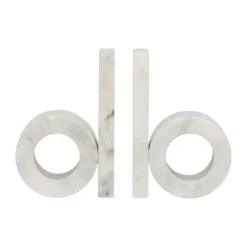 Dekorationsdetaljer-URBAN NATURE CULTURE Orlin bokstöd 2-pack, Marmor