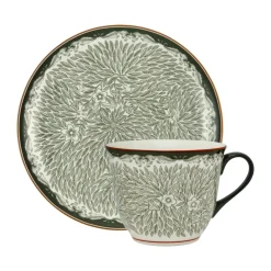 Serviser & Startset-Rörstrand Ostindia Floris mugg 40 cl och tallrik Ø20 cm, Grön