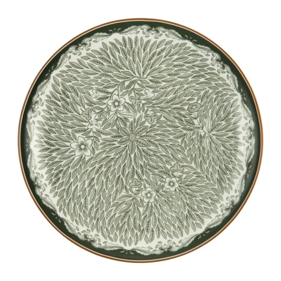 Assietter-Rörstrand Ostindia Floris tallrik Ø20 cm, Grön