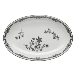 Serveringsfat & Uppläggningsfat-Rörstrand Ostindia Svart serveringsfat ovalt 22x33 cm, Svart