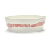 Salladsskålar-Serax Ottolenghi Feast salladsskål Ø27,5 cm, White stripes-red