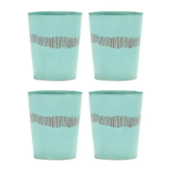 Tekoppar-Serax Ottolenghi Feast tekopp 33 cl 4-pack, Azure stripes-red