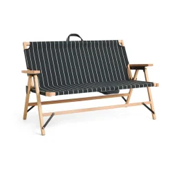 Outdoor Market soffa ihopfällbar, Black-beige, 2-sits^HAY Best