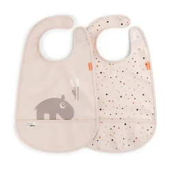 Haklappar-Done by deer Ozzo haklapp med kardborre 2-pack, Powder