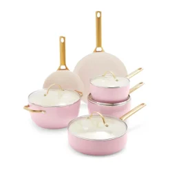 Grytset & Kastrullset|Kastruller-GreenPan Padova gryt- och stekpanneset 10 delar, Blush pink