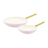 Grytset & Kastrullset-GreenPan Padova stekpanneset 20 + 26 cm, Blush pink
