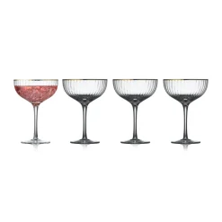 Cocktailglas|Drinkglas-Lyngby Glas Palermo Gold cocktailglas 31,5 cl 4-pack, Klar-guld