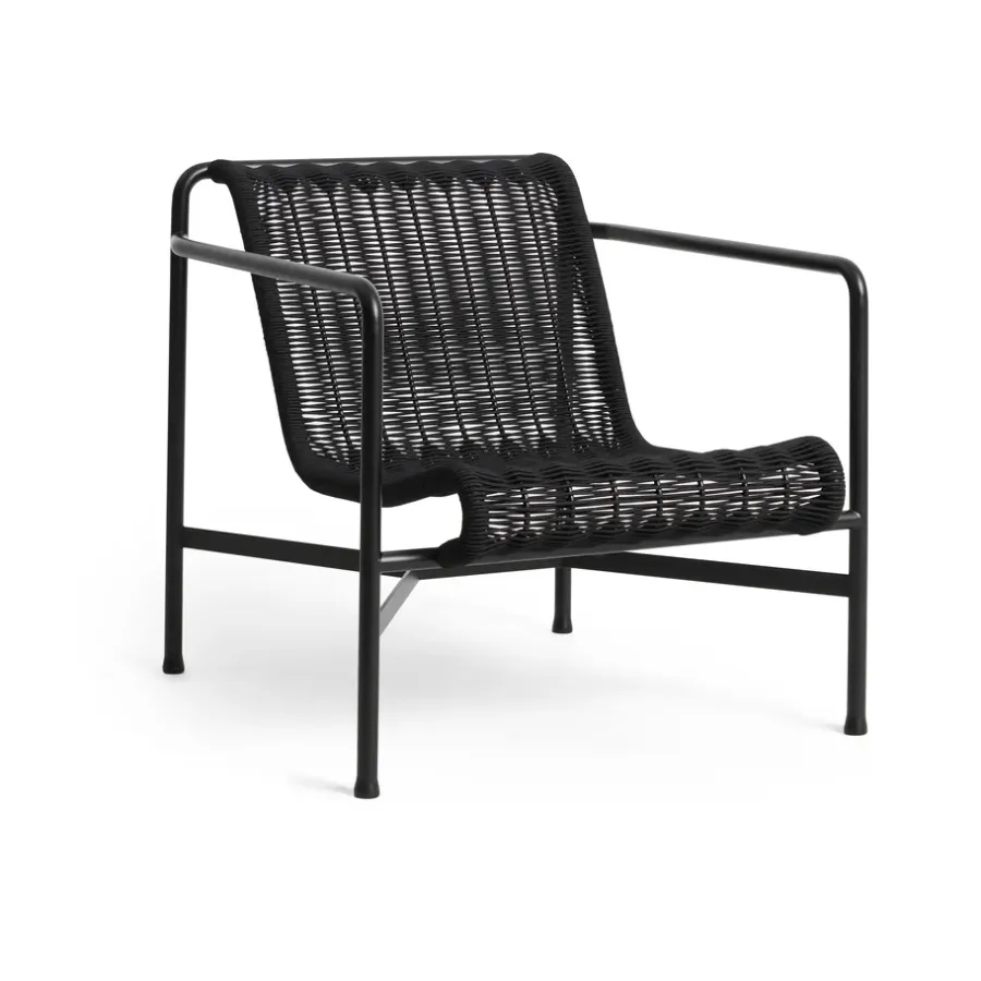 Palissade Cord Low loungefåtölj, Anthracite^HAY