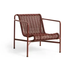 Loungemöbler·Loungefåtöljer & Utefåtöljer|Loungefåtöljer & Utefåtöljer-HAY Palissade Cord Low loungefåtölj, Iron red