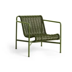 Loungemöbler·Loungefåtöljer & Utefåtöljer|Loungefåtöljer & Utefåtöljer-HAY Palissade Cord Low loungefåtölj, Olive