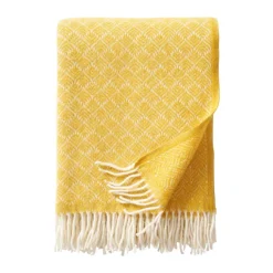 Pampas ullpläd 130x200 cm, Gul^Klippan Yllefabrik