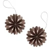 Juldekorationer & Julpynt-Cooee Design Paper Flowers julhänge 2-pack, Coffee