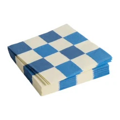 Servetter-HAY Pattern Dinner Check servett 40x40 cm 20-pack, Off white-blues M