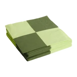 Servetter-HAY Pattern Dinner Check servett 40x40 cm 20-pack, Light green-dusty green L