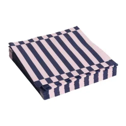 Pattern Dinner Stripe servett 40x40 cm 20-pack, Light pink-dark blue pillar^HAY Discount