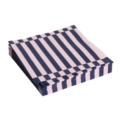 Pattern Lunch Stripe servett 33x33 cm 20-pack, Light pink-dark blue pillar^HAY Clearance
