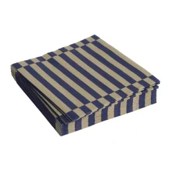 Servetter-HAY Pattern Lunch Stripe servett 33x33 cm 20-pack, Dark blue-dark sand pillar