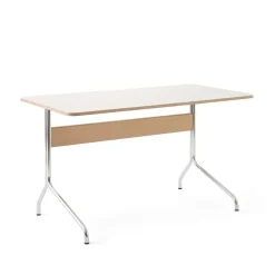 Pavilion AV16 skrivbord, mushroom linoleum, lackad ek, kromben^&Tradition Best