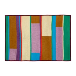 Bomullsplädar & Bomullsfiltar-Hübsch Pavilion pläd, Multicolour