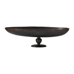 Serveringsfat & Uppläggningsfat-Audo Copenhagen Pavot serveringsfat på fot, Brun