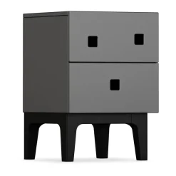 Peep S1 sängbord, slate grey, svartlack^Zweed Online