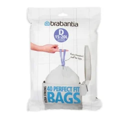 Pedalhinkar|Pedalhinkar-Brabantia PerfectFit avfallspåsar D (40 st påsar per förpackning), 15-20 l
