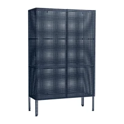 Perforated Cabinet skåp large, Steel blue^HAY Hot